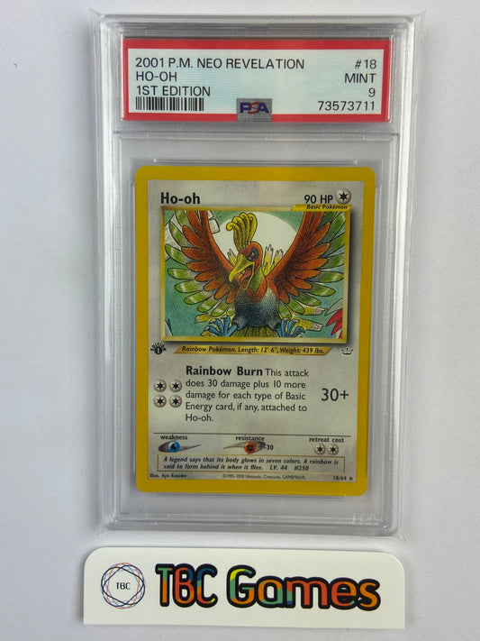 Ho-Oh Neo Revelation 1st Edition 18/64 PSA 9
