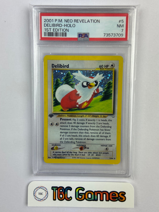 Delibird Neo Revelation 1st Edition Holo 5/64 PSA 7