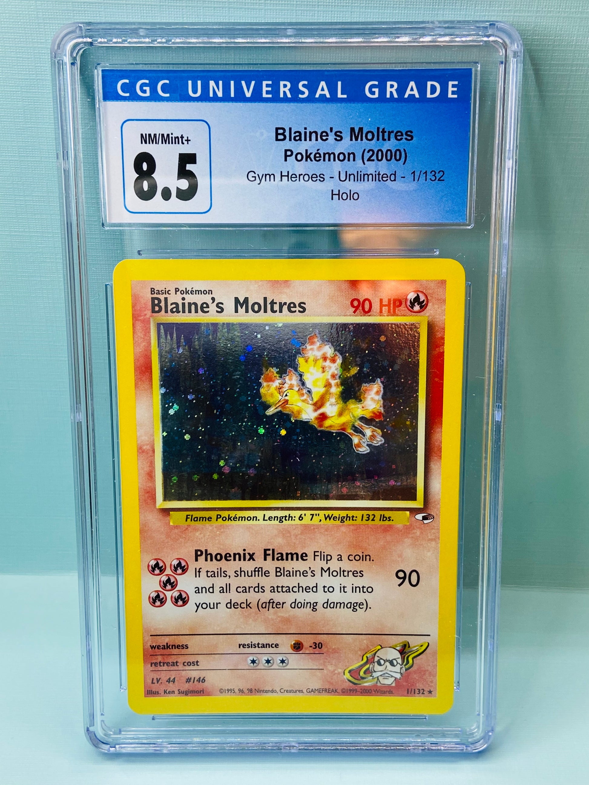 blaine's moltres pokemon card value 1999 Pokemon Japanese Gym 2 146 Blaine's Moltres-holo PSA 8 Graded Card