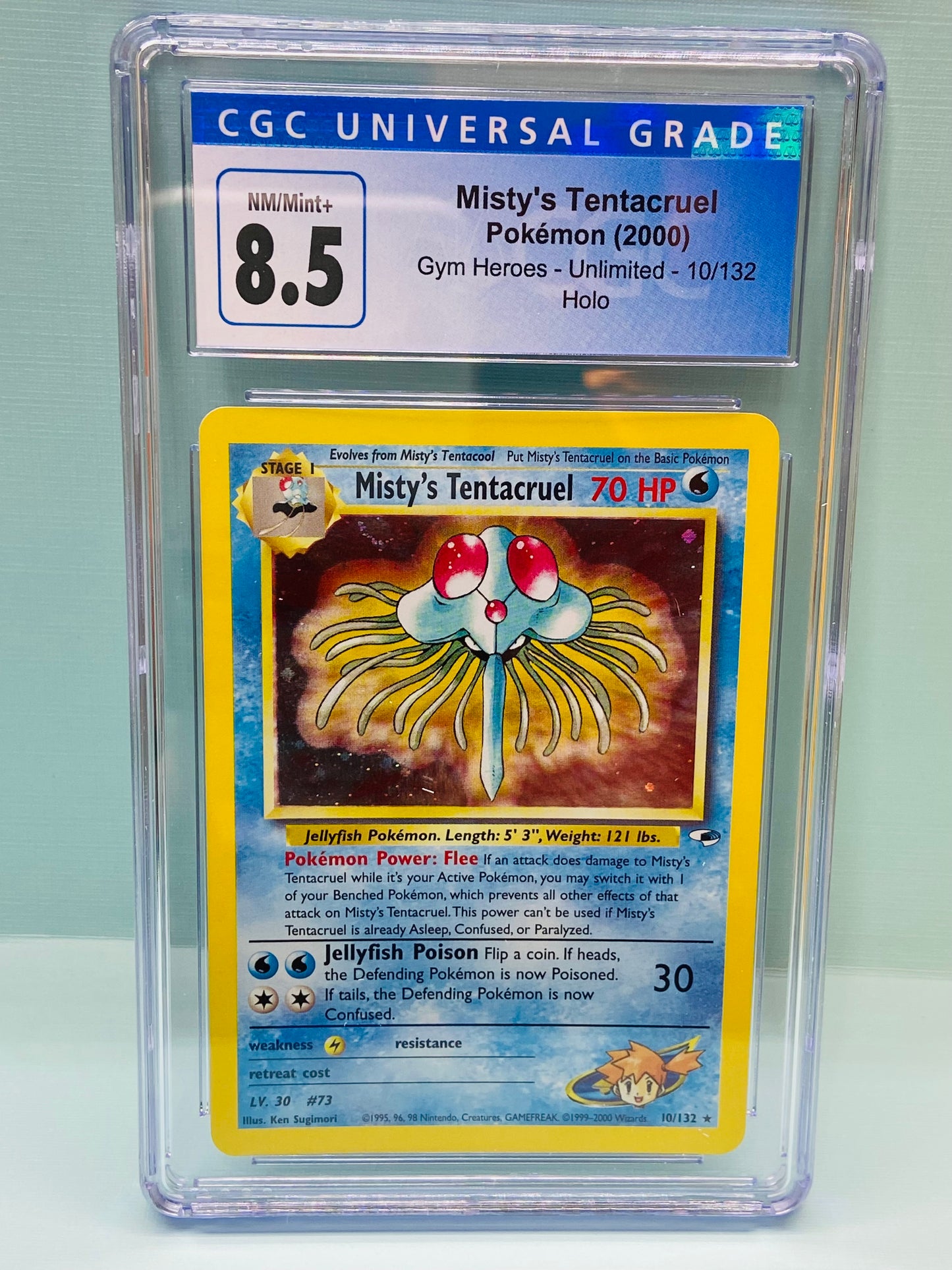 Misty's Tentacruel Gym Heroes Unlimited Holo 10/132 CGC 8.5