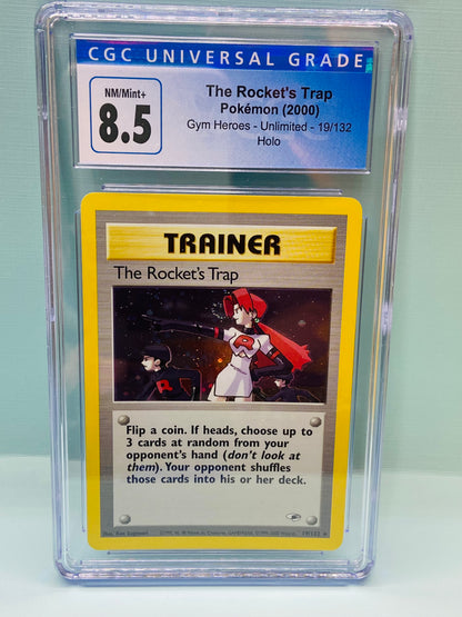 The Rocket's Trap Gym Heroes Unlimited Holo Trainer 19/132 CGC 8.5