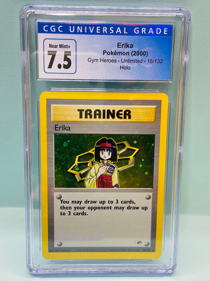 Erika Gym Heroes Unlimited Holo Trainer 16/132 CGC 7.5