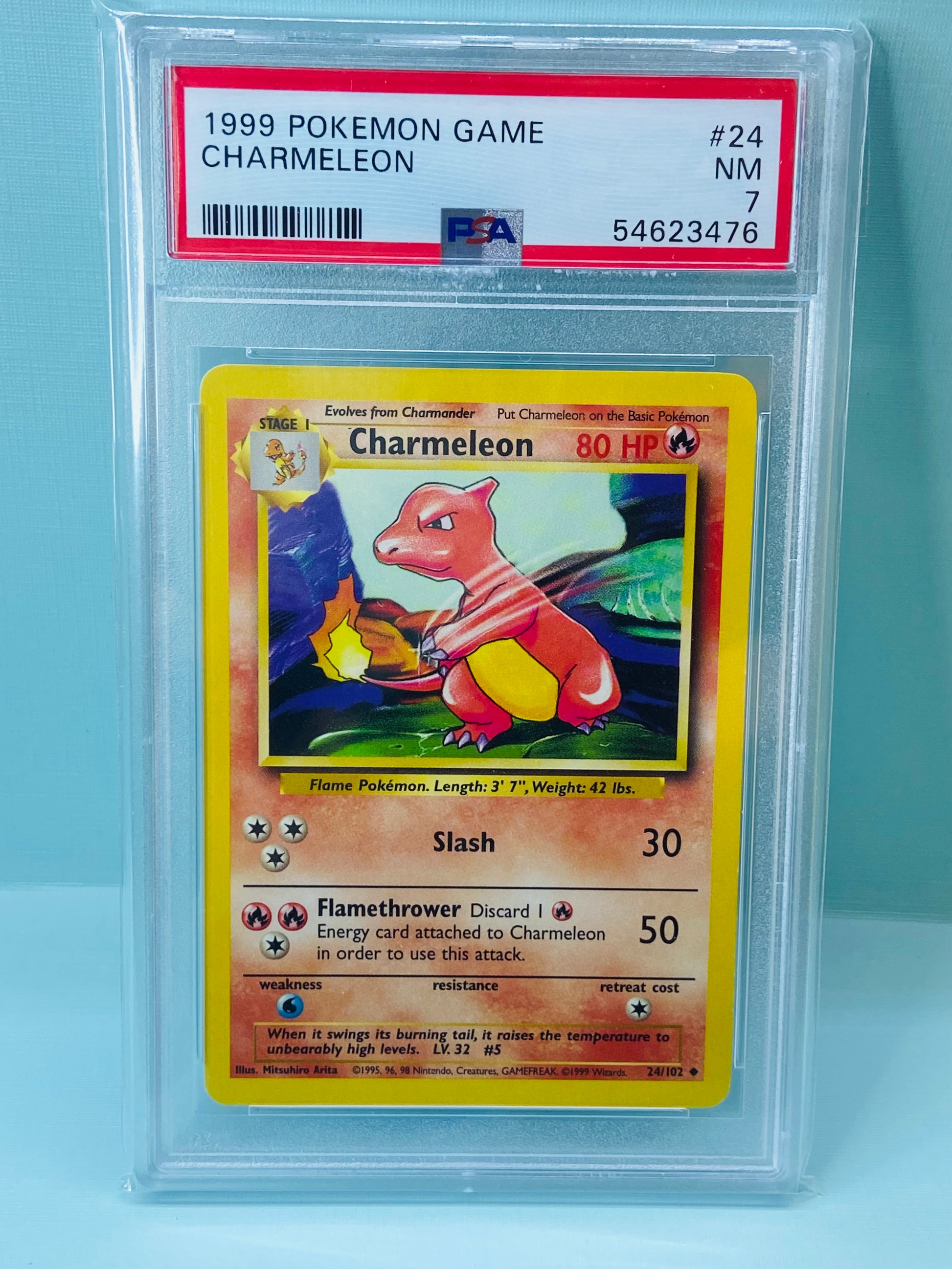 Charmeleon Base Set 24/102 PSA 7 TBC Games Charmeleon Base Set 24/102 PSA 7 TBC Games