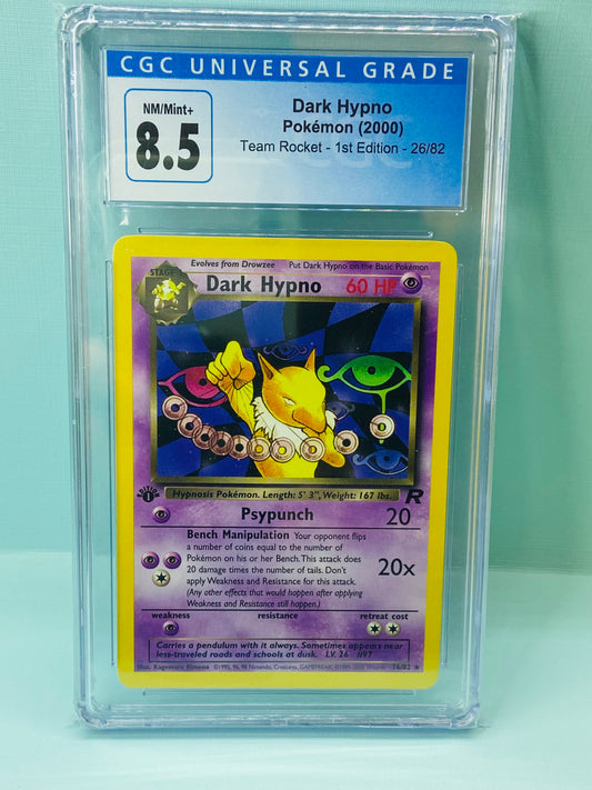 Dark Hypno Team Rocket 1st Edition 26/82 CGC 8.5