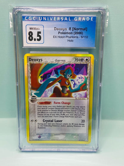 Deoxys Normal Forme Delta Species EX Holon Phantoms Holo 5/110 CGC 8.5