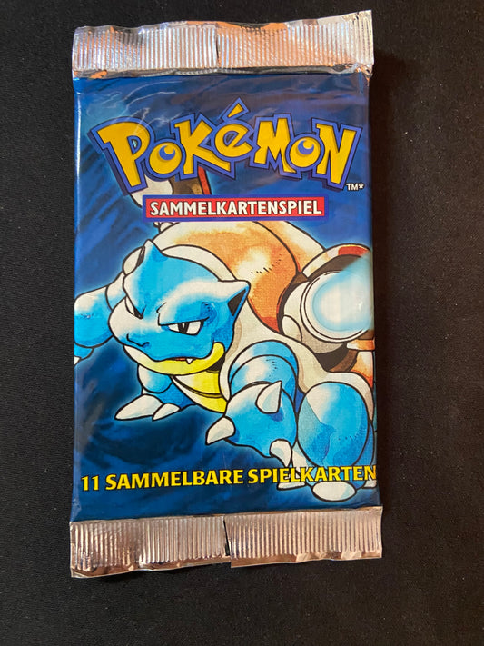 Pokemon TCG: GERMAN Base Set Unlimited Booster Pack (Blastoise)