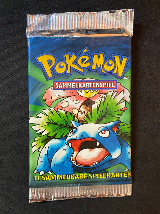 Pokemon TCG: GERMAN Base Set Unlimited Booster Pack (Venusaur)