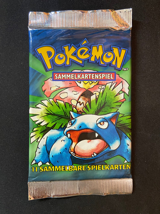 Pokemon TCG: GERMAN Base Set Unlimited Booster Pack (Venusaur)