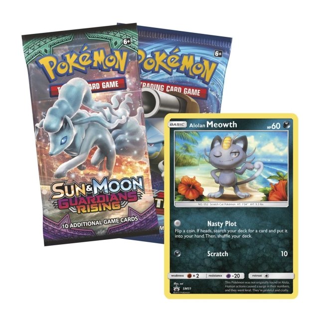 Pokemon TCG: Sun & Moon – Guardians Rising 2 Pack Blister & Collectors Album (Alolan Meowth)
