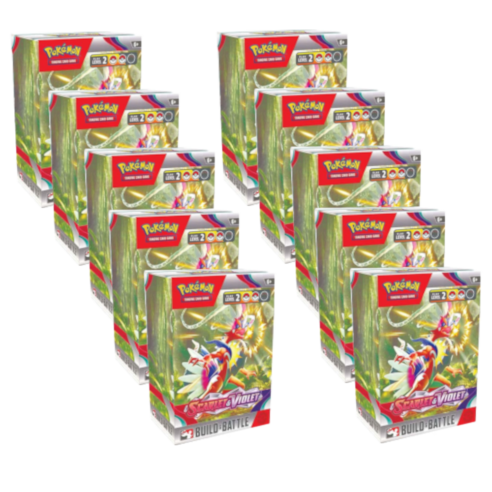 Pokemon TCG: Scarlet & Violet Base Set Build & Battle Box Sealed Display (10 Boxes) Pokemon TCG: Scarlet & Violet Base Set Build & Battle Box Sealed Display (10 Boxes)