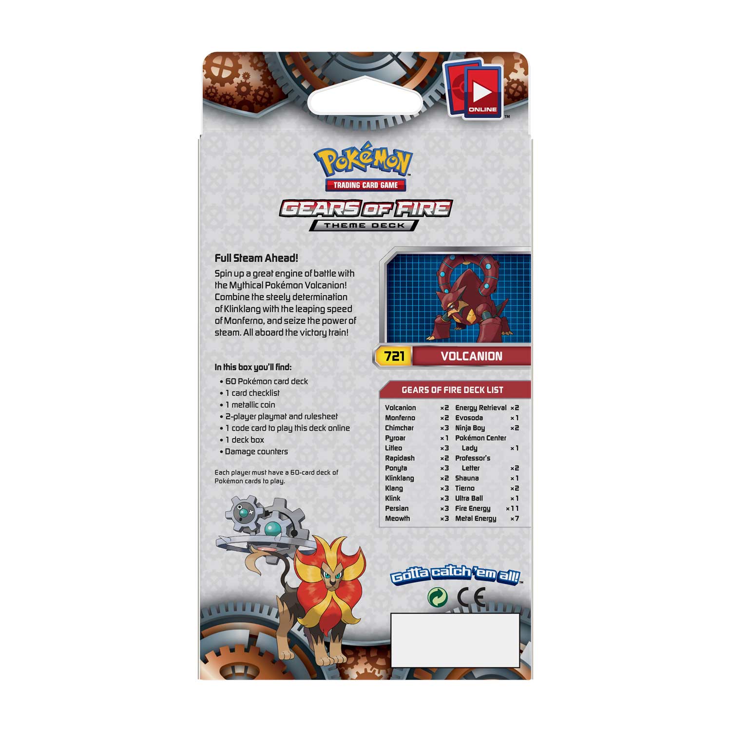Pokemon TCG: X & Y - Steam Siege Gears of Fire Theme Deck (Volcanion) TBC Games Pokemon TCG: X & Y - Steam Siege Gears of Fire Theme Deck (Volcanion) TBC Games