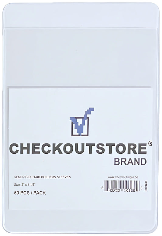 Checkoutstore: Semi Rigid Graded Card Holder Sleeves 3 x 4 1/2 in (50)