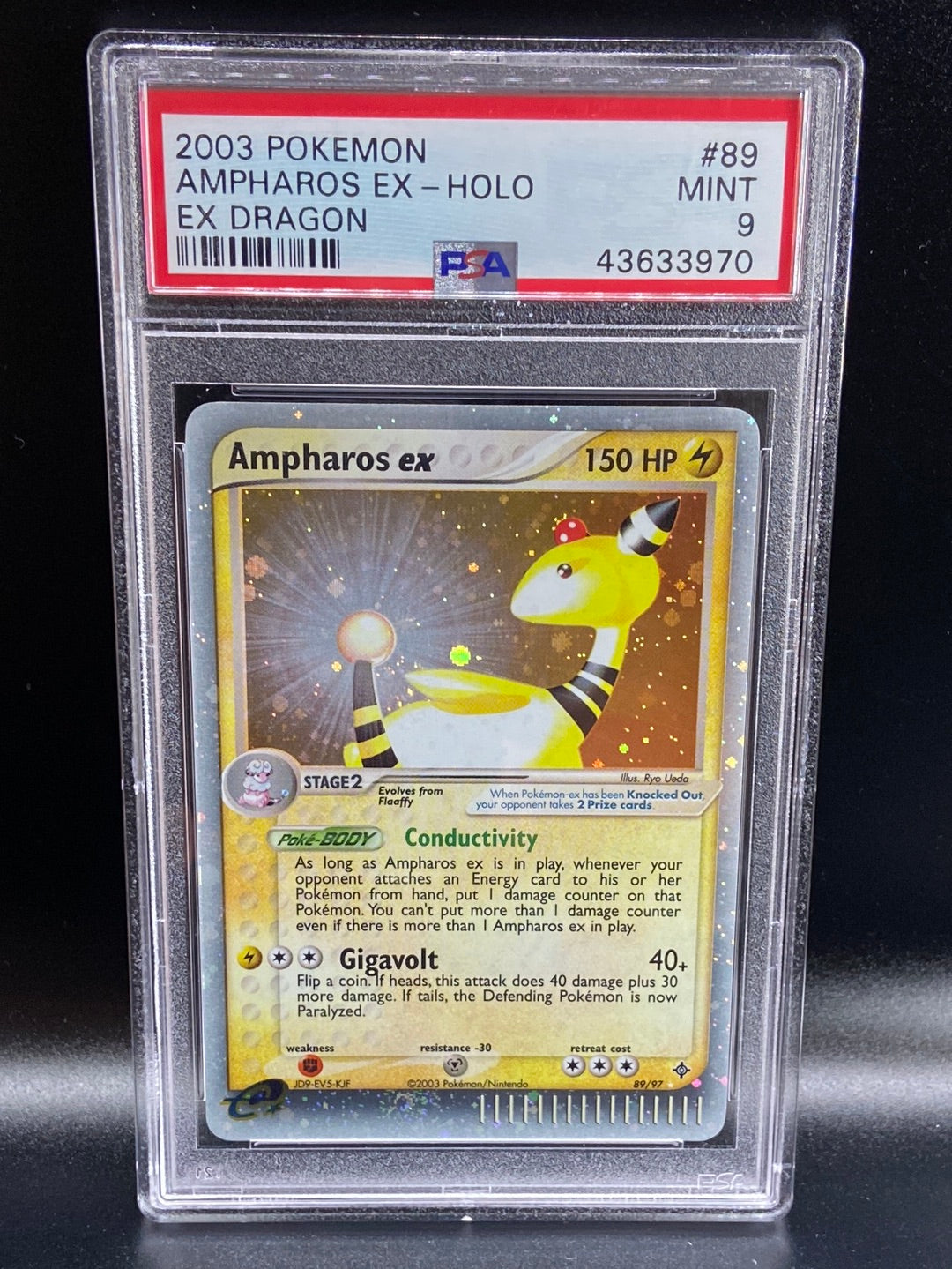 Pokemon Ampharos ex Dragon 89/97 PSA 9