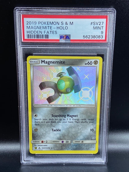 Magnemite Hidden Fates SV27 PSA 9