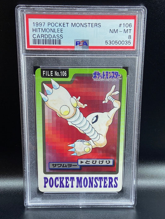 Hitmonlee Carddass Vending Bandai #106 Japanese PSA 8