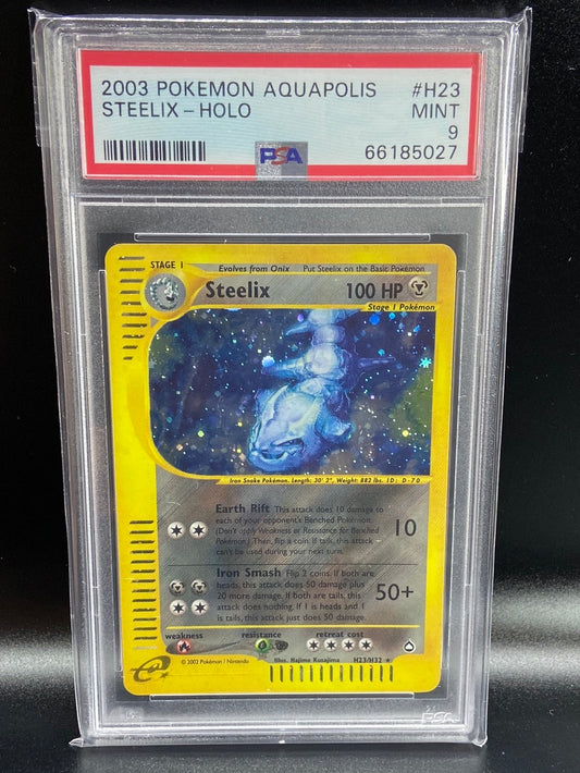 Steelix Aquapolis Holo H23/H32 PSA 9