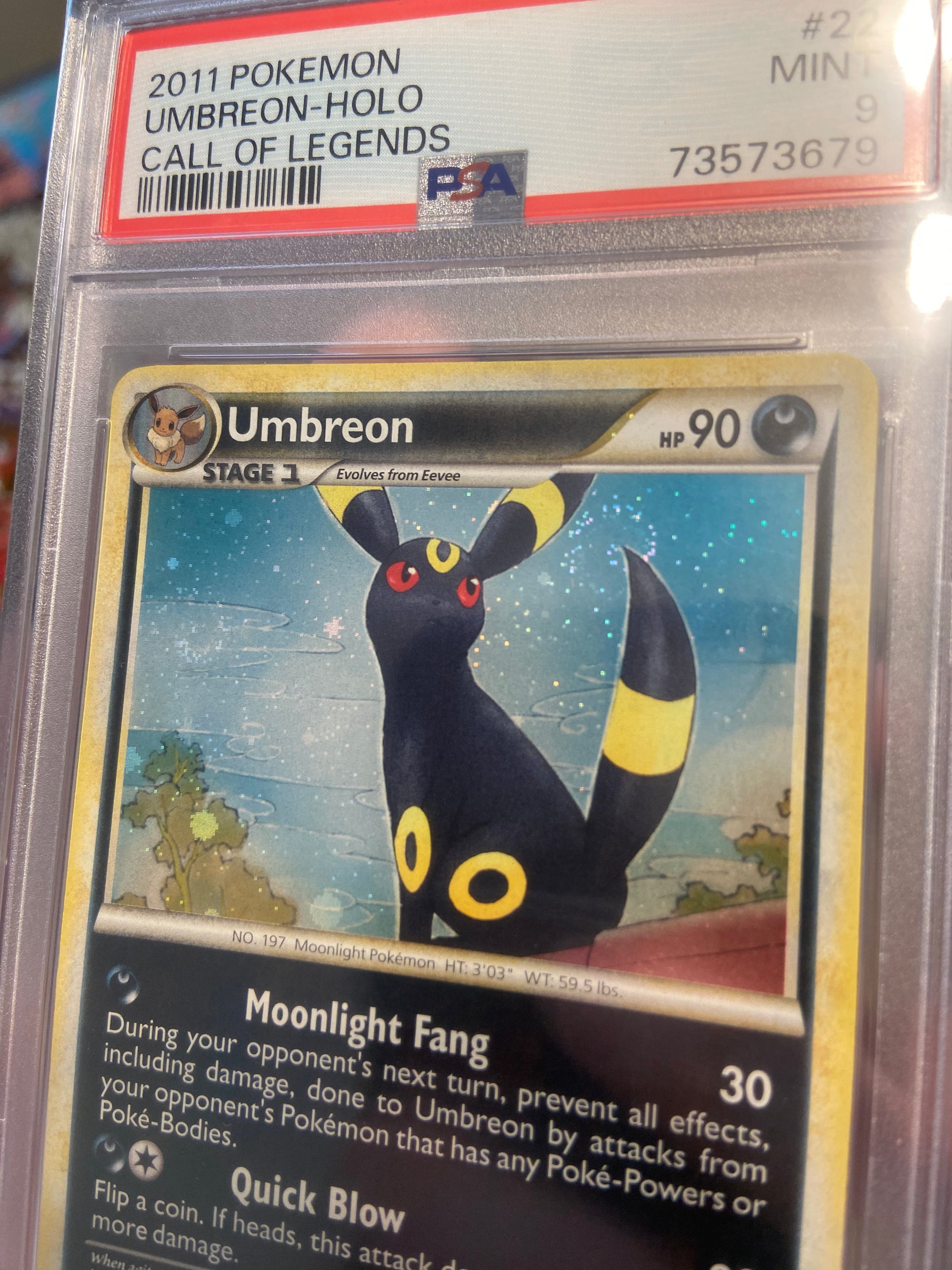 Umbreon Call of Legends DOUBLE SWIRL Holo 22/95 PSA 9 TBC Games Umbreon Call of Legends DOUBLE SWIRL Holo 22/95 PSA 9 TBC Games