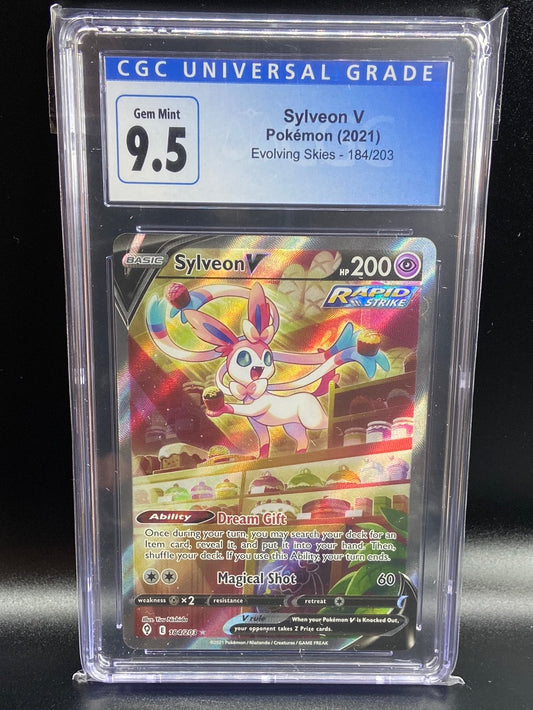 Sylveon V Evolving Skies Alt Art 184/203 CGC 9.5