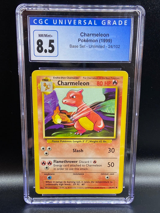 Charmeleon Base Set 24/102 CGC 8.5