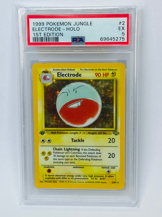 Electrode Jungle 1st Edition Holo 2/64 PSA 5