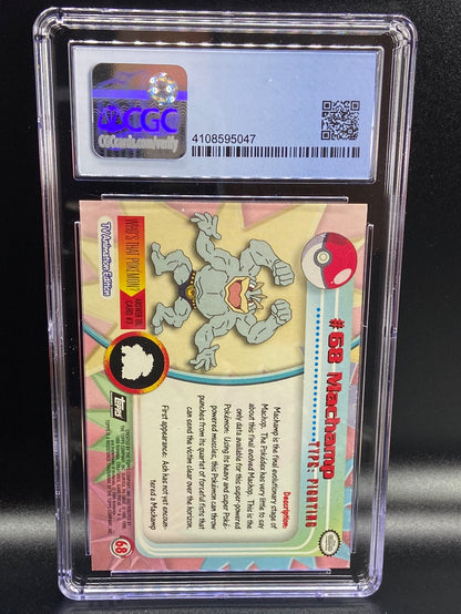 Machamp Topps Series 1 Second Print Silver Foil Holo #68 CGC 8.5
