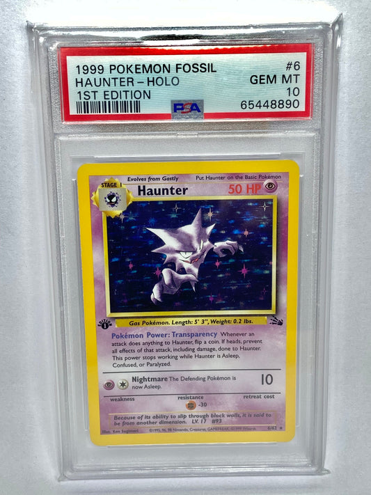 Haunter Fossil 1st Edition Holo 6/62 PSA 10