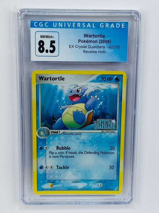 Wartortle EX Crystal Guardians Reverse Holo 42/100 CGC 8.5