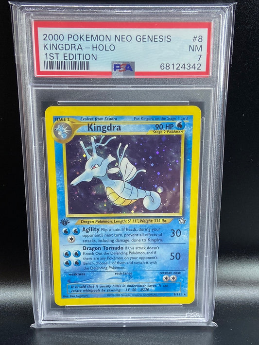Kingdra Neo Genesis 1st Edition Holo 8/111 PSA 7