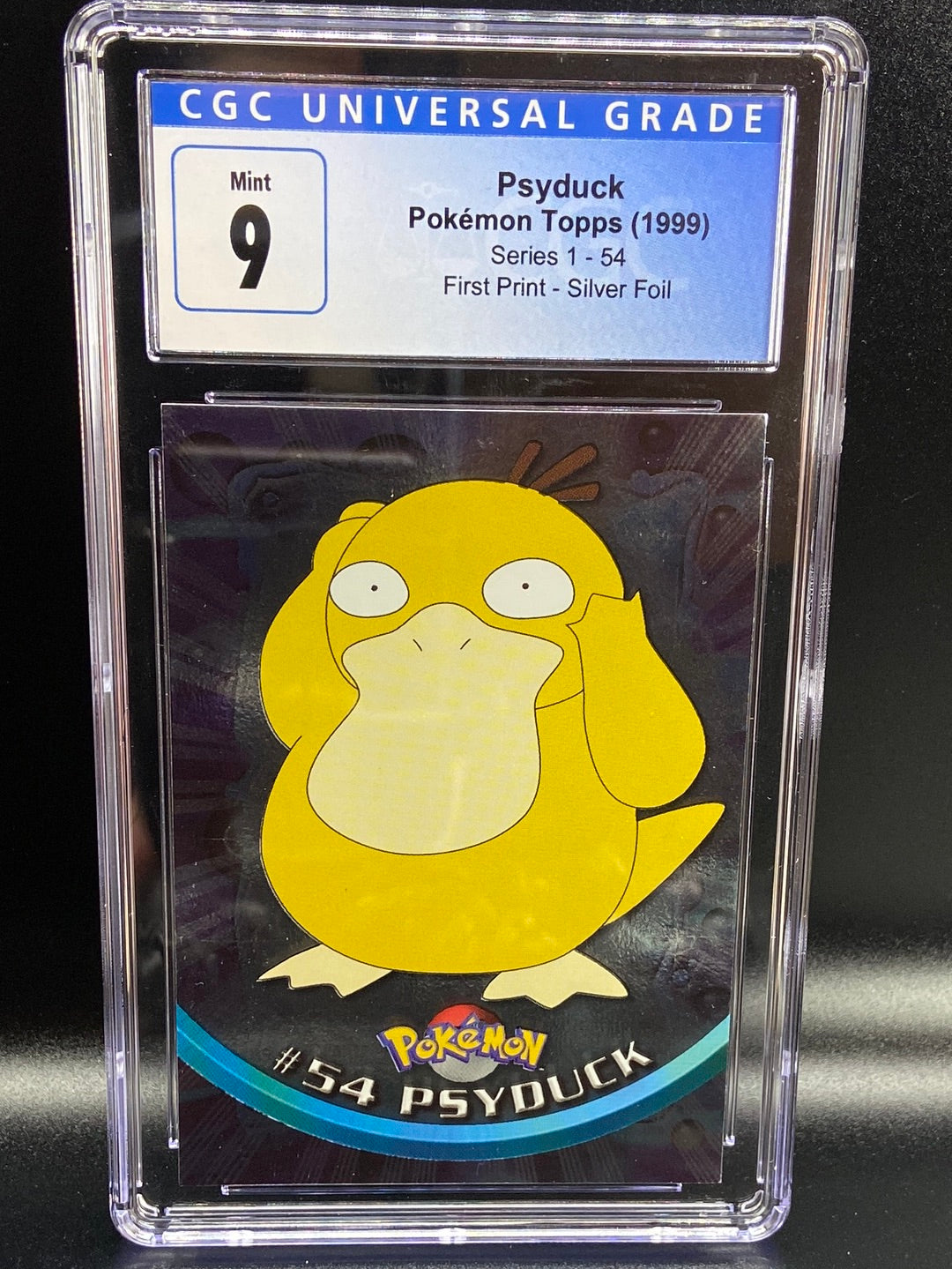 Psyduck Topps Series 1 First Print Silver Foil Holo #54 CGC 9