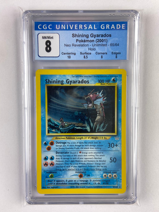 Shining Gyarados Neo Revelation Holo 65/64 Subgrades CGC 8