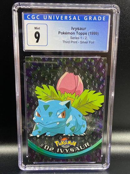 Ivysaur Topps Series 1 Third Print Silver Foil Holo #2 CGC 9