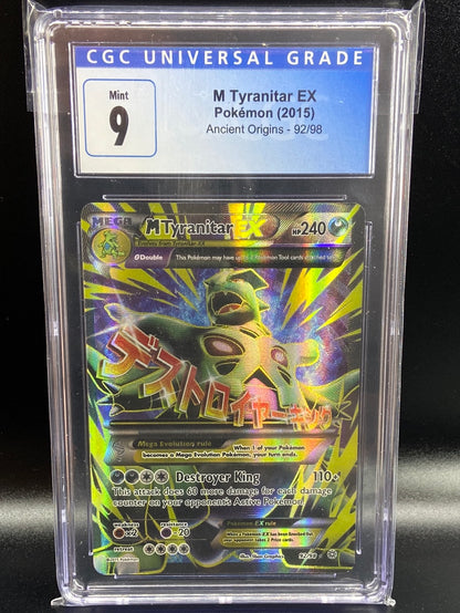 M Tyranitar EX Ancient Origins Full Art 92/98 CGC 9