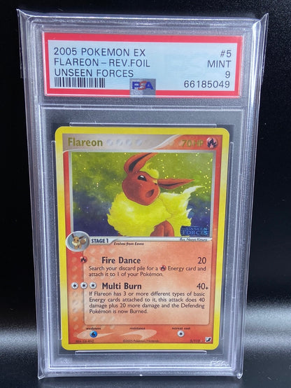Flareon Unseen Forces Reverse Holo 5/115 PSA 9