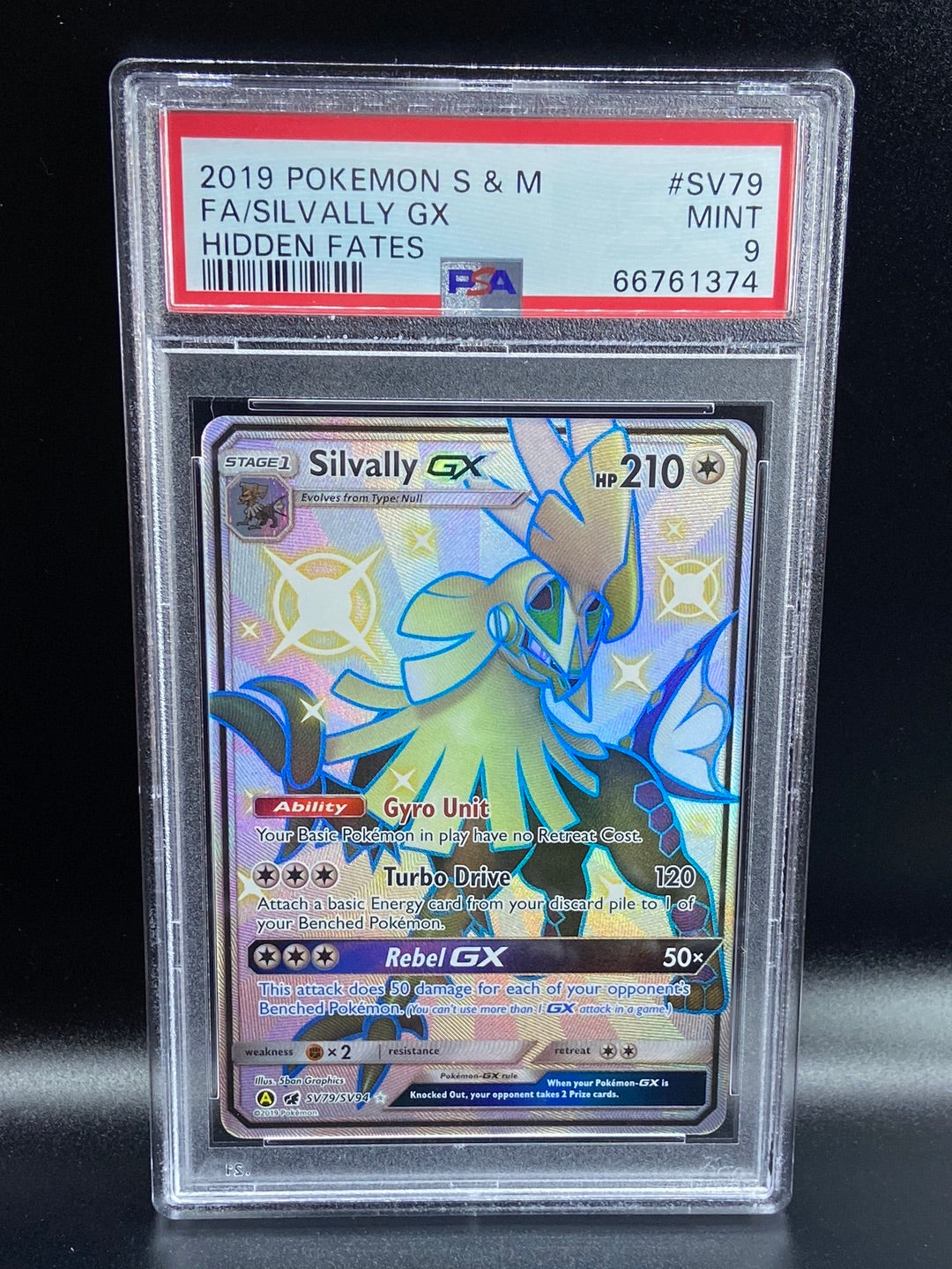 Silvally GX Hidden Fates Shiny SV79 PSA 9