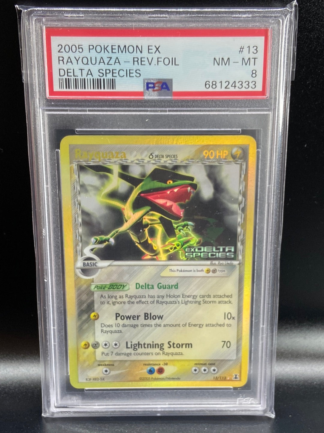 Rayquaza Delta Species Reverse Holo 13/113 PSA 8