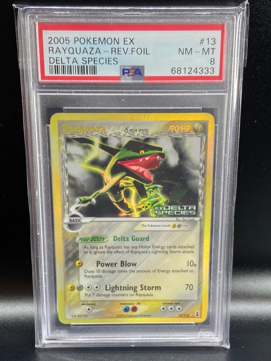 Rayquaza Delta Species Reverse Holo 13/113 PSA 8