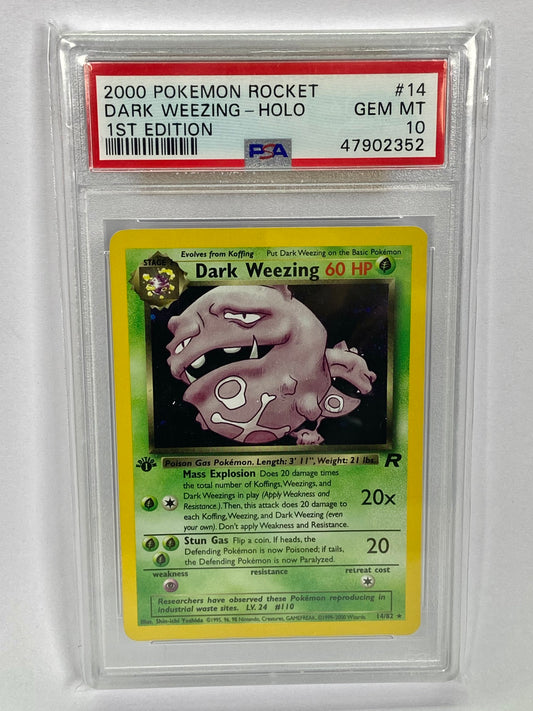 Dark Weezing Team Rocket 1st Edition Holo 14/82 PSA 10