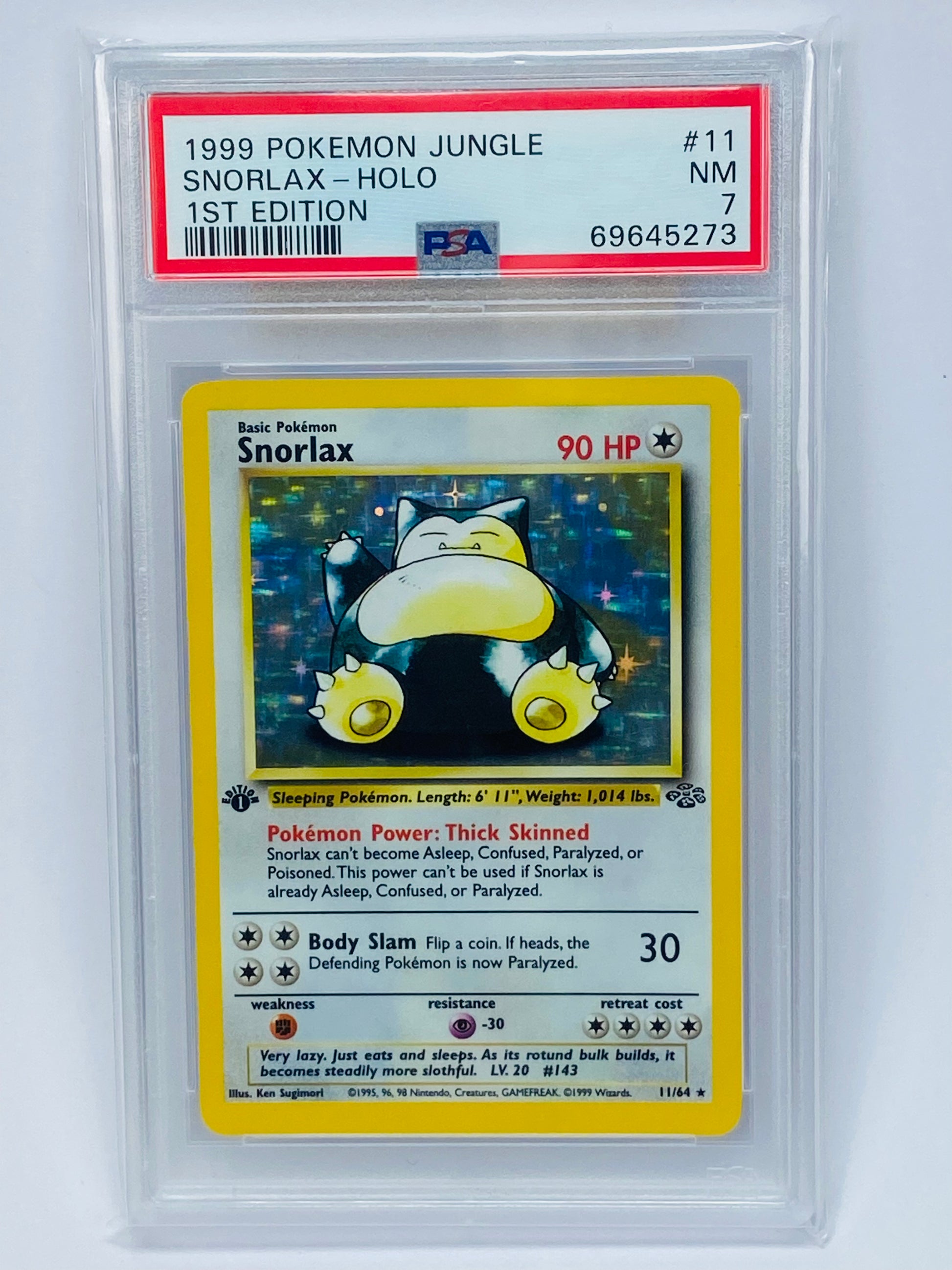 1999 snorlax pokemon card Vintage Jungle Pokmon in PSA 5 EX grade this card is the perfect way to showcase your collection. Snorlax Jungle 1st Edition Holo