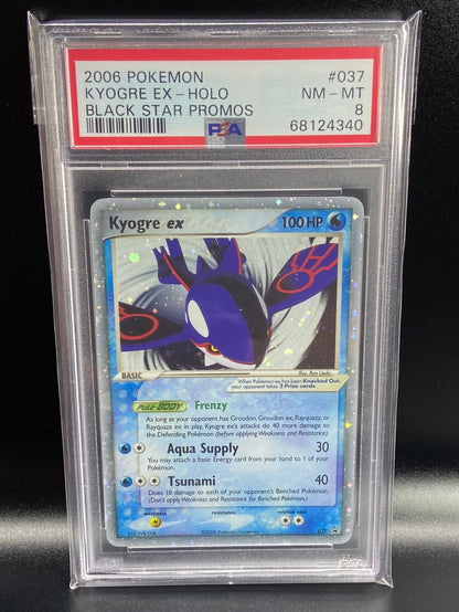 Kyogre ex Black Star Promos #037 Collector’s Tin PSA 8
