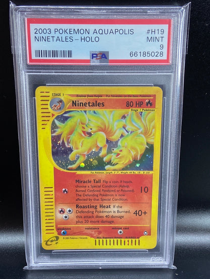 Ninetales Aquapolis H19 Holo PSA 9