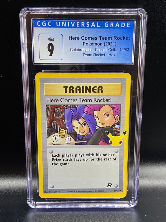 Here Comes Team Rocket! Celebrations 15/82 CGC 9