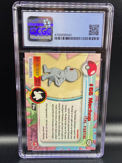 Machop Topps Series 1 Second Print Silver Foil Holo #66 CGC 9