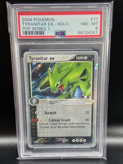 Tyranitar ex Pop Series 1 #17 PSA 8