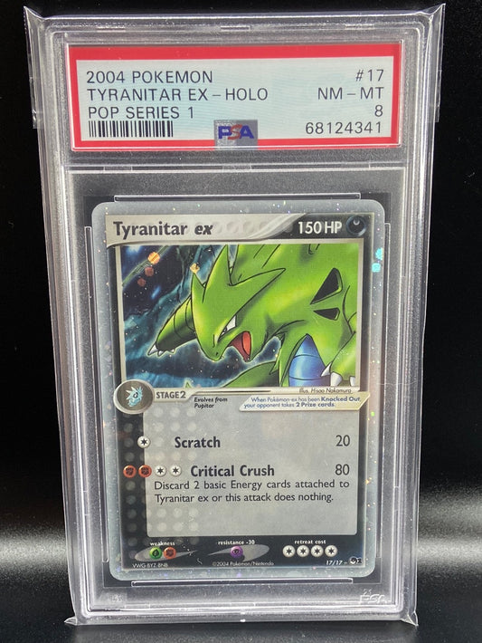 Tyranitar ex Pop Series 1 #17 PSA 8