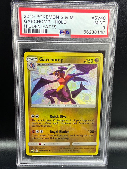 Garchomp Hidden Fates SV40 PSA 9