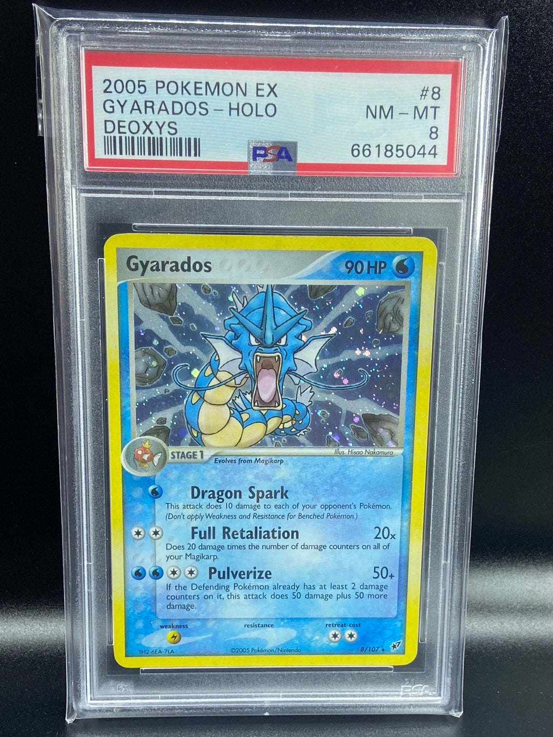 Gyarados Deoxys Holo 8/107 PSA 8