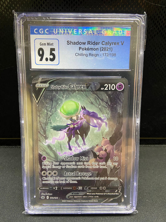 Shadow Rider Calyrex V Alt Art Chilling Reign #172 CGC 9.5